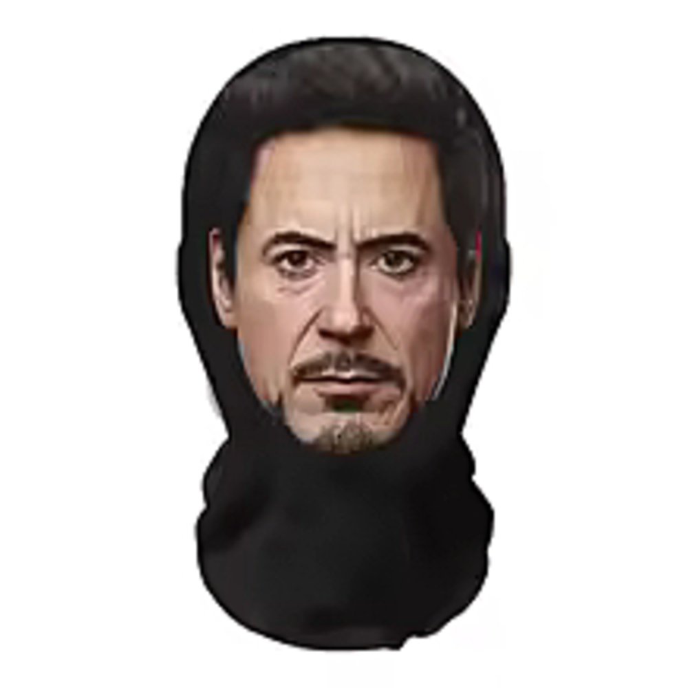 面白い3D フェイス プリントマスク 仮面 メッシュ 通気性 コスプレ 被り物 ロバートダウニーjr