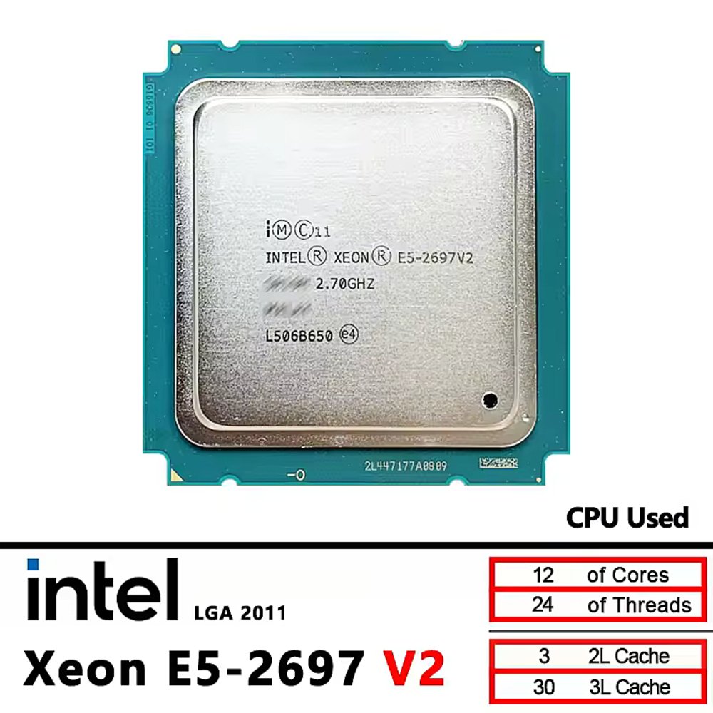 Intel Xeon E5-2697 v2 12コア24スレッド LGA2011 サーバーCPU