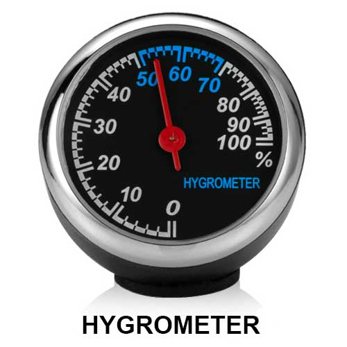 車 自動車 車内用 ミニ 小型 アナログ メーター ダッシュボード 4cm  湿度計