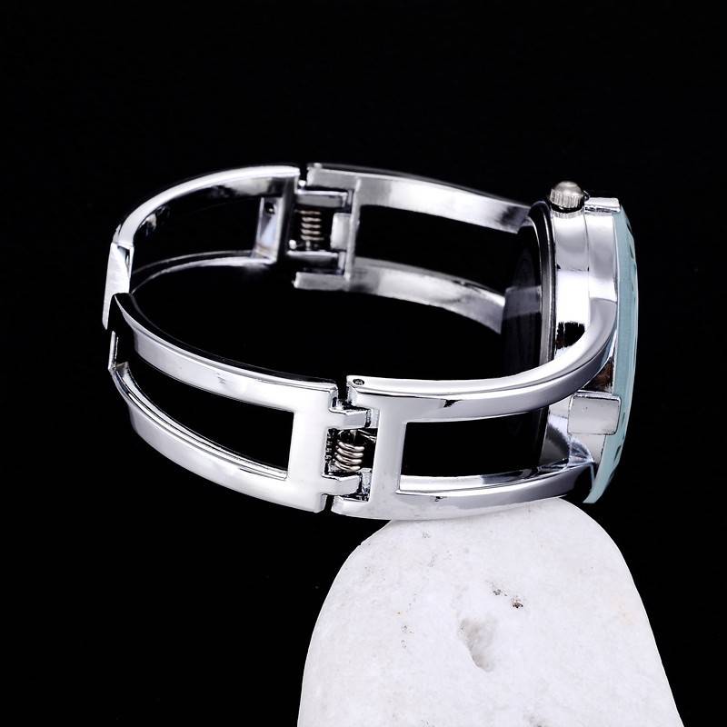 腕時計 レディース 女性用 ファッション フルスチール ブレスレットウォッチ 女性 ラインストーン 白 - 画像4