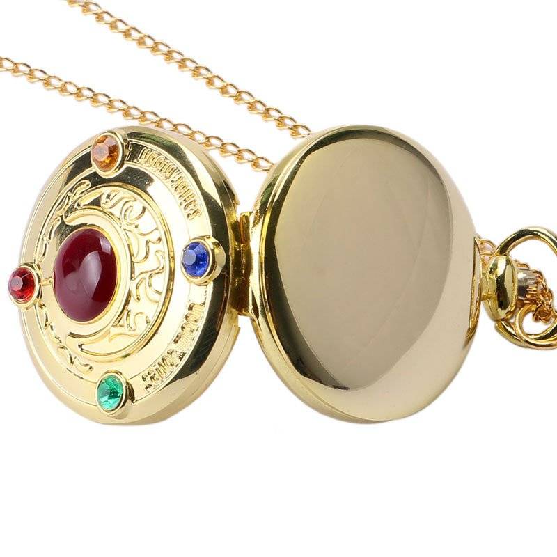 セーラームーン 懐中時計 チェーンネックレス ペンダント  ピンク - 画像7