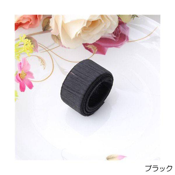 お団子 ヘアバンド ヘアアクセサリー おだんご ドーナツシェーパー リング 髪飾り  ベージュ - 画像7