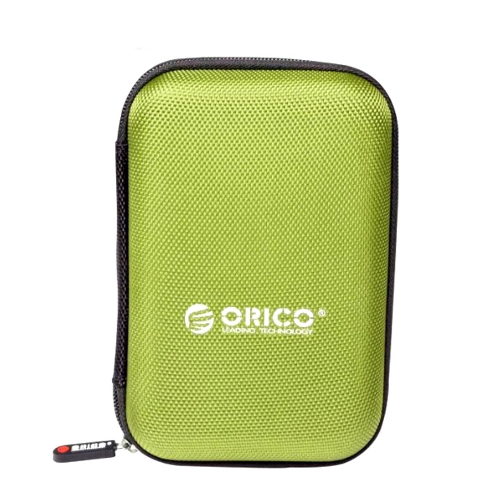 オリコ 保護袋ボックス 2.5 インチ ハードケース 収納 保護ケース HDD S  グリーン