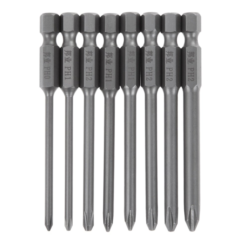 ツール 工具 ドライバービット 8本セット 75mm S2合金 マグネット 六角シャンク 電動ドリル 