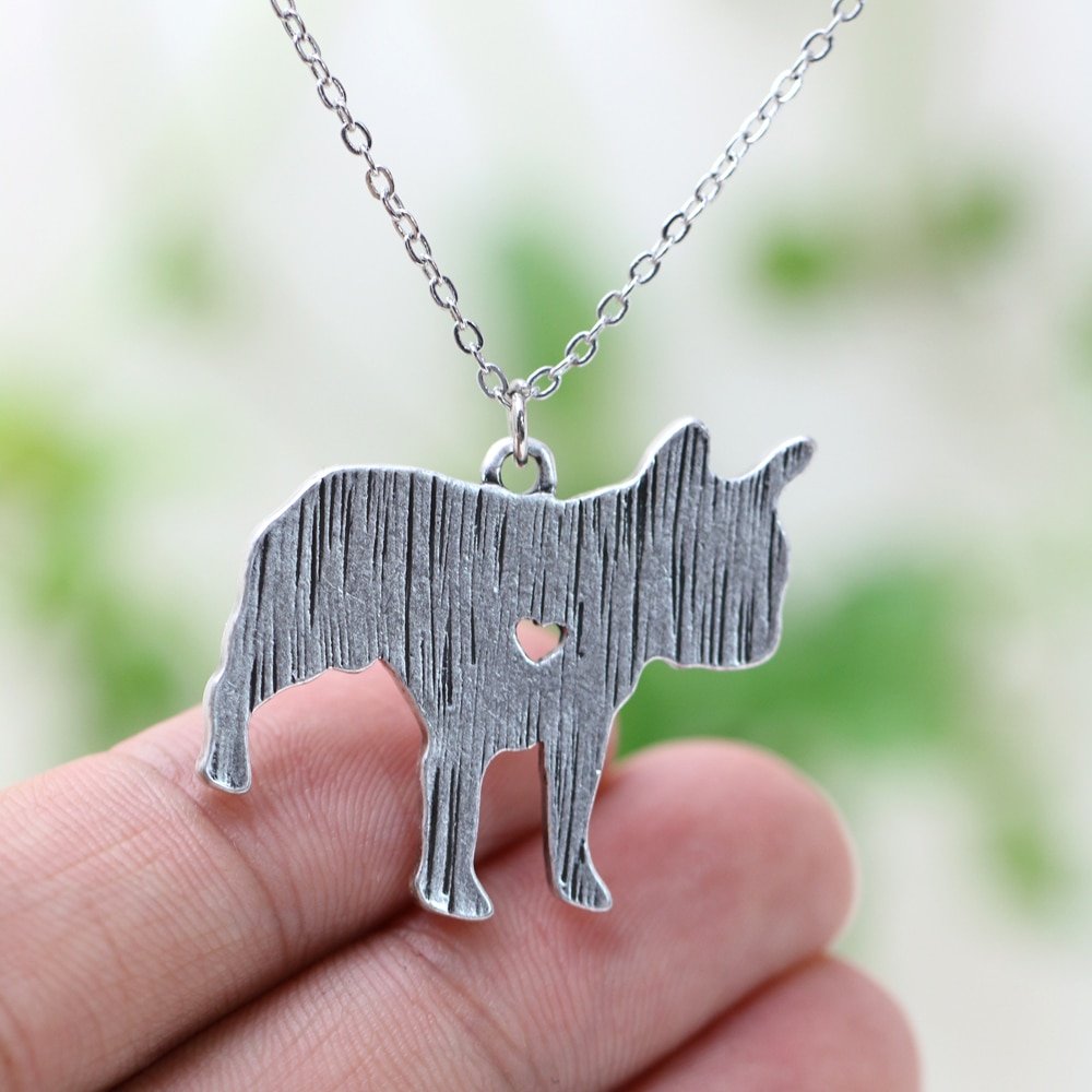 フレンチブルドッグ ネックレス ペンダント 犬 ペット アクセサリー プレゼント アンティークシルバー