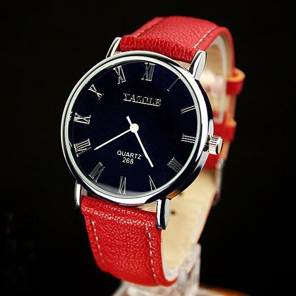 腕時計 メンズ ファッション カジュアル ビジネス 父の日 レザーストラップ メンズ時計 ギフト 赤×青
