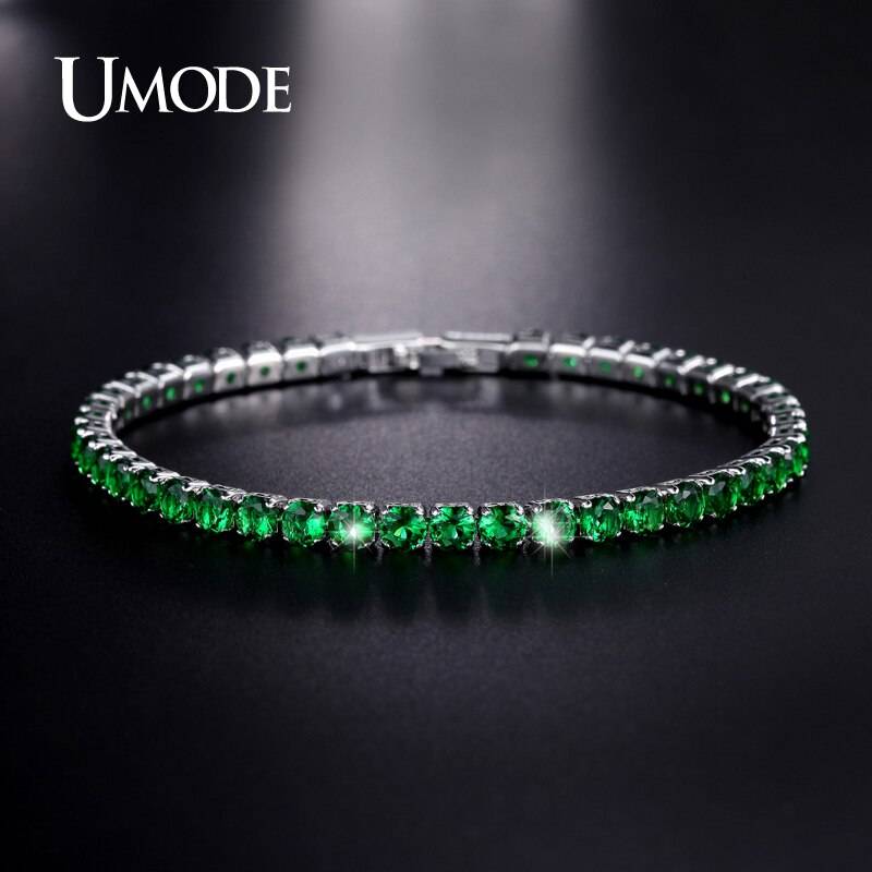 UMODE ブレスレット ファッション ジュエリー レディース アクセサリー  サファイアカラー19 CM - 画像5