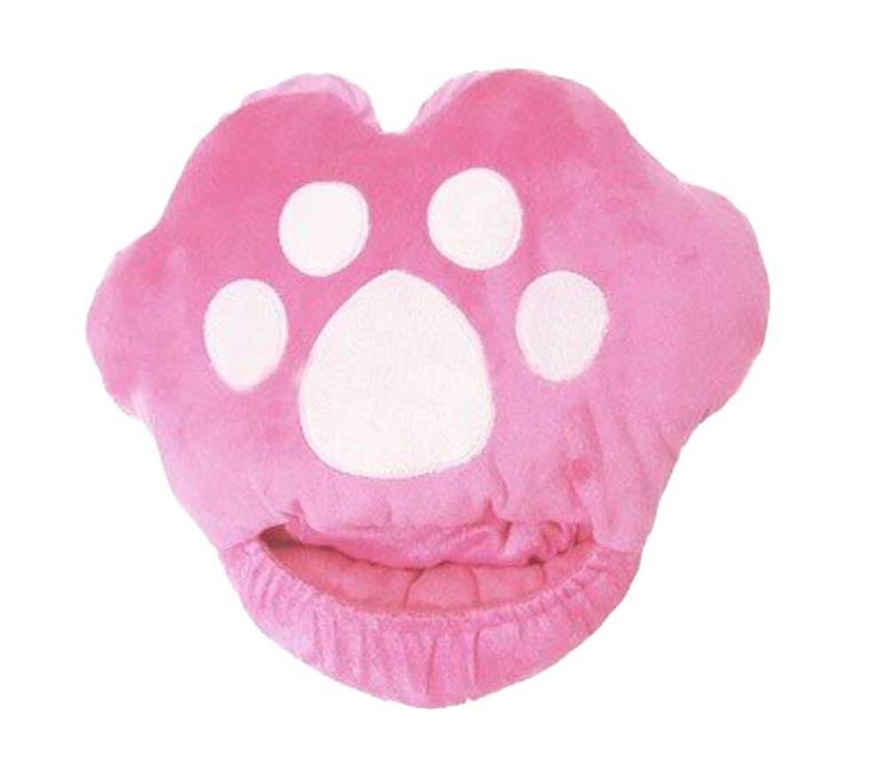 USB足型クッション あったか〜い 肉球 クッション USB 蓄熱式 フットウォーマー  薄ピンク - 画像1