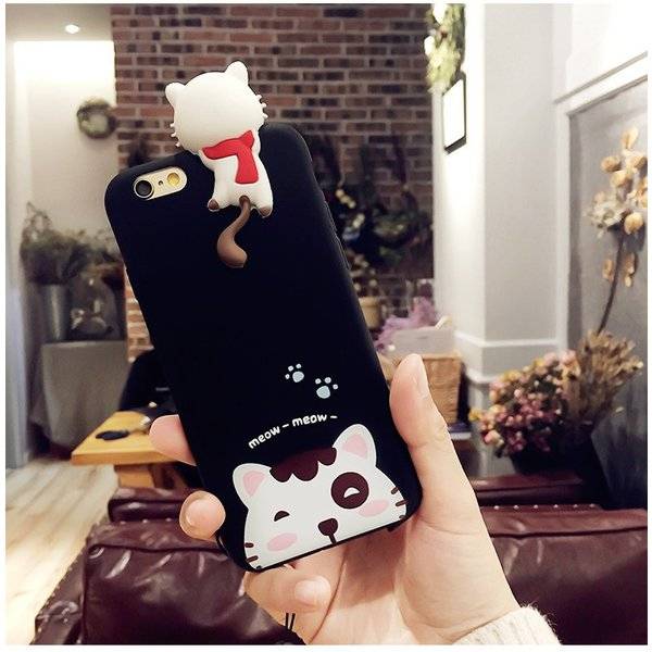 iPhone 8 スマホカバー かわいい猫、ウサギ  かわいいねこ-iPhone 8 - 画像1