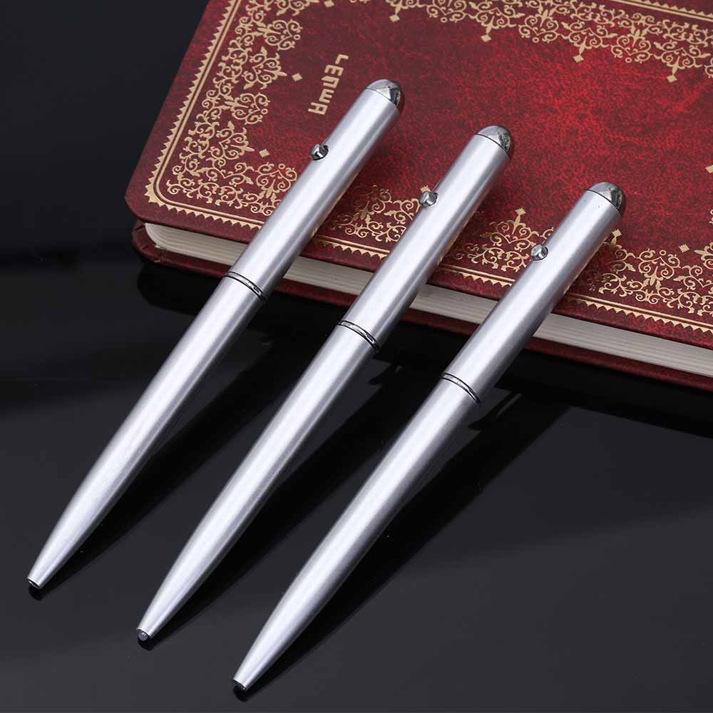 1PCs 目に見えないインク スパイボールペン 日用品 金属素材 UVライトマジックシークレットペン |学  - 画像6