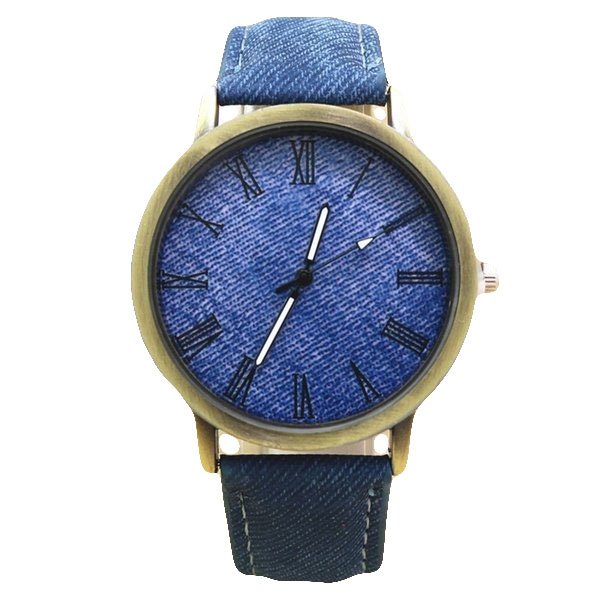 メンズ レディース 腕時計 ファッション デニム ジーンズ クォーツ おしゃれ プレゼント ギフト 青