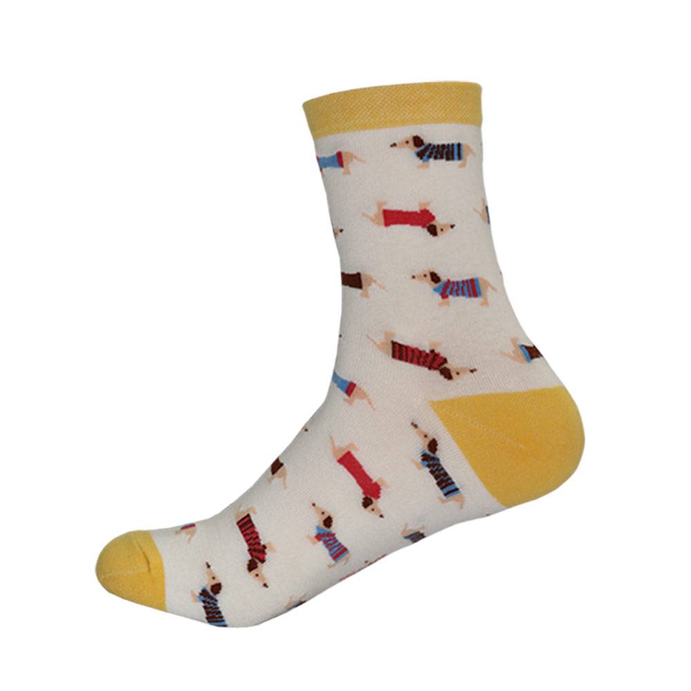 女性ダックスフントショートソックス 女の子レディース かわいいカラフル ペッ  - 画像5