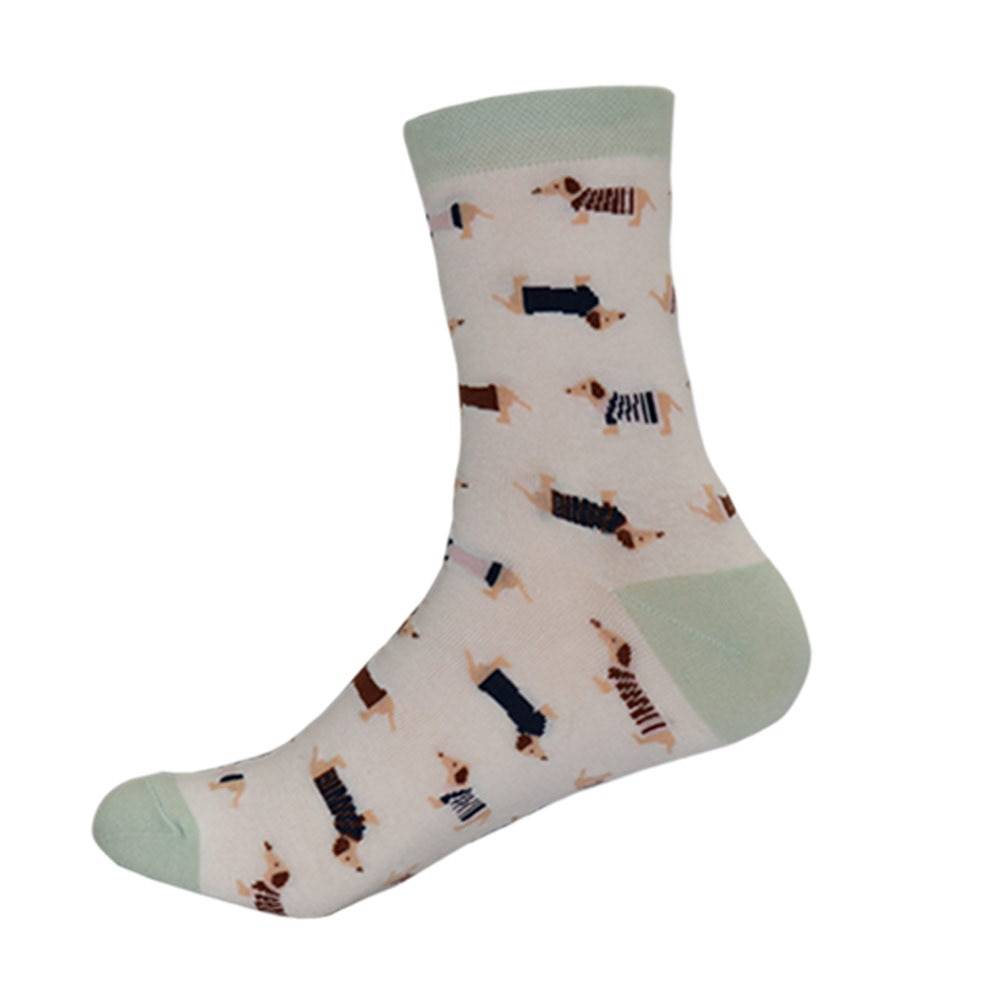 ダックスフンド 犬 靴下 カジュアル ソックス 動物 かわいい ペット プレゼント ギフト グレー - 画像8