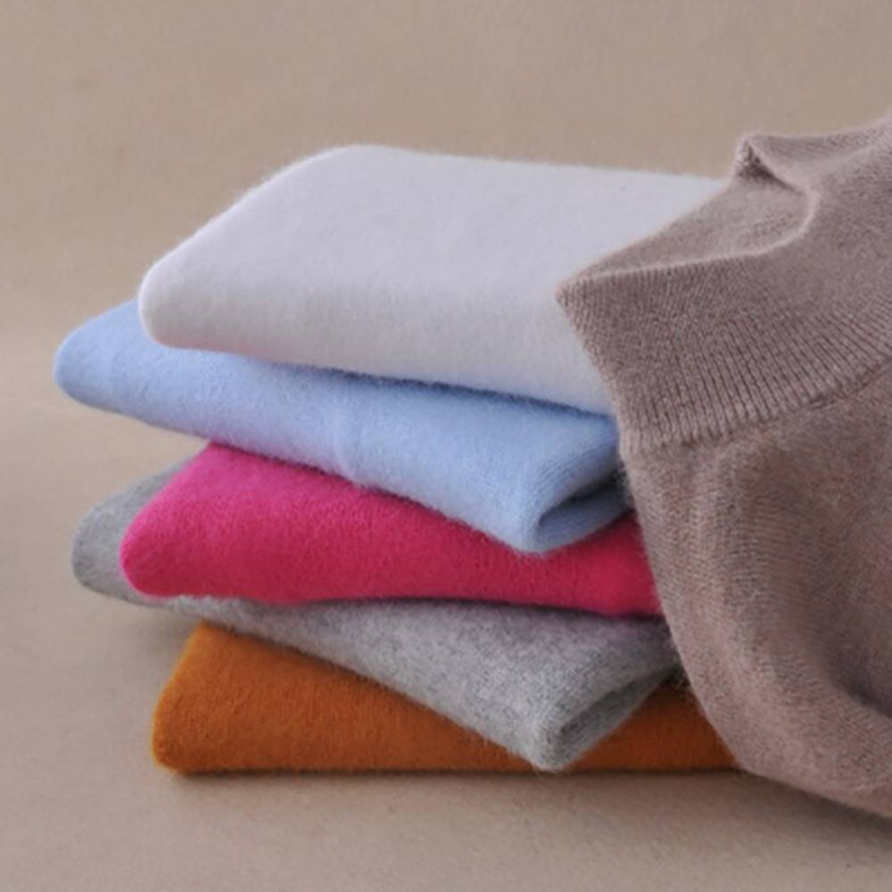 レディース ニット 秋冬 コーデ プルオーバー タートルネック スリムニット カシミヤ  赤-XL - 画像2