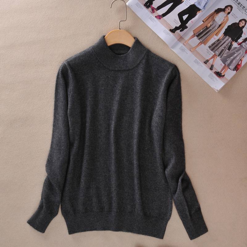 レディース ニット 秋冬 コーデ プルオーバー タートルネック スリムニット カシミヤ  赤-XL - 画像15