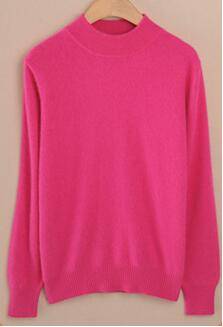 レディース ニット 秋冬 コーデ プルオーバー タートルネック スリムニット カシミヤ  赤-XL - 画像16