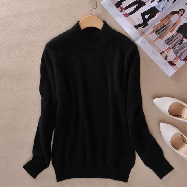 レディース ニット 秋冬 コーデ プルオーバー タートルネック スリムニット カシミヤ  赤-XL - 画像18