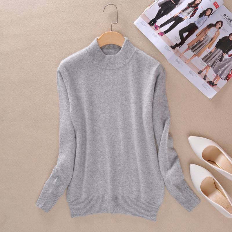 レディース ニット 秋冬 コーデ プルオーバー タートルネック スリムニット カシミヤ  赤-XL - 画像10