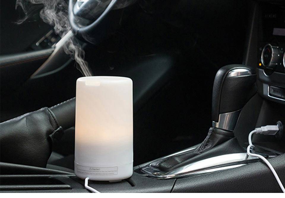 加湿器 卓上 アロマディフューザー 超音波式 USB充電 5色LEDライト ホワイト 125ml - 画像11