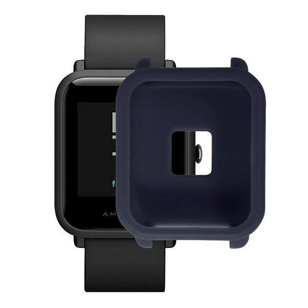 シャオミ アマズフィット用シリコンカバーケース Huami Amazfit Bip  ネイビー