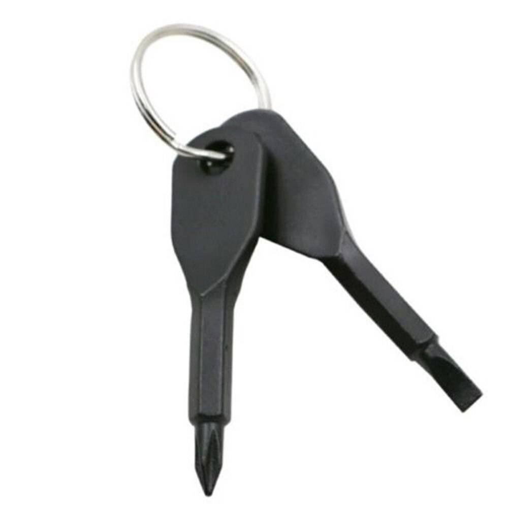 ドライバー キーホルダー ステンレス ポケット アウトドア ツール EDC キーリング 修理 2個 