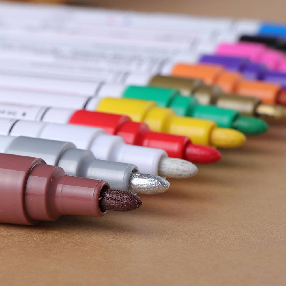 多色タイヤマーカーセット タイヤ カー アップ タッチ ペン 修理 ペイント   12本セット - 画像7