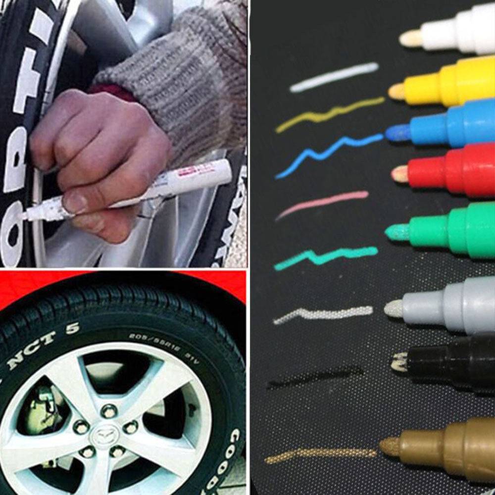 タッチ アップ タイヤ マーカー用品 カー ペイント ペン スクラッチ 修理  青 - 画像4