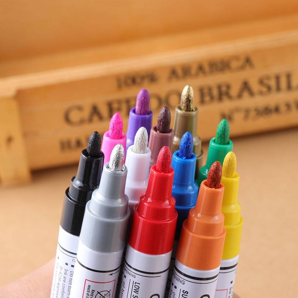 タイヤ カー ペン 修理 ペイント マーカー ガレージ スクラッチ   ゴールド - 画像5