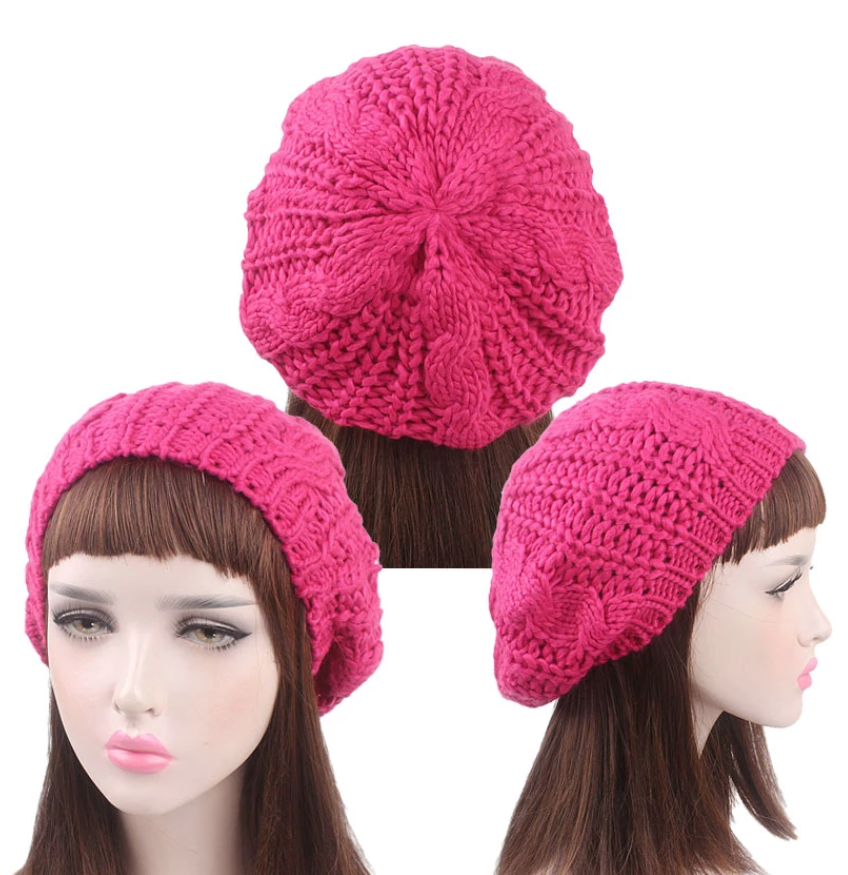 ベレー帽 ニット帽子 編み  キャップ 冬 女性 レディース - 画像6