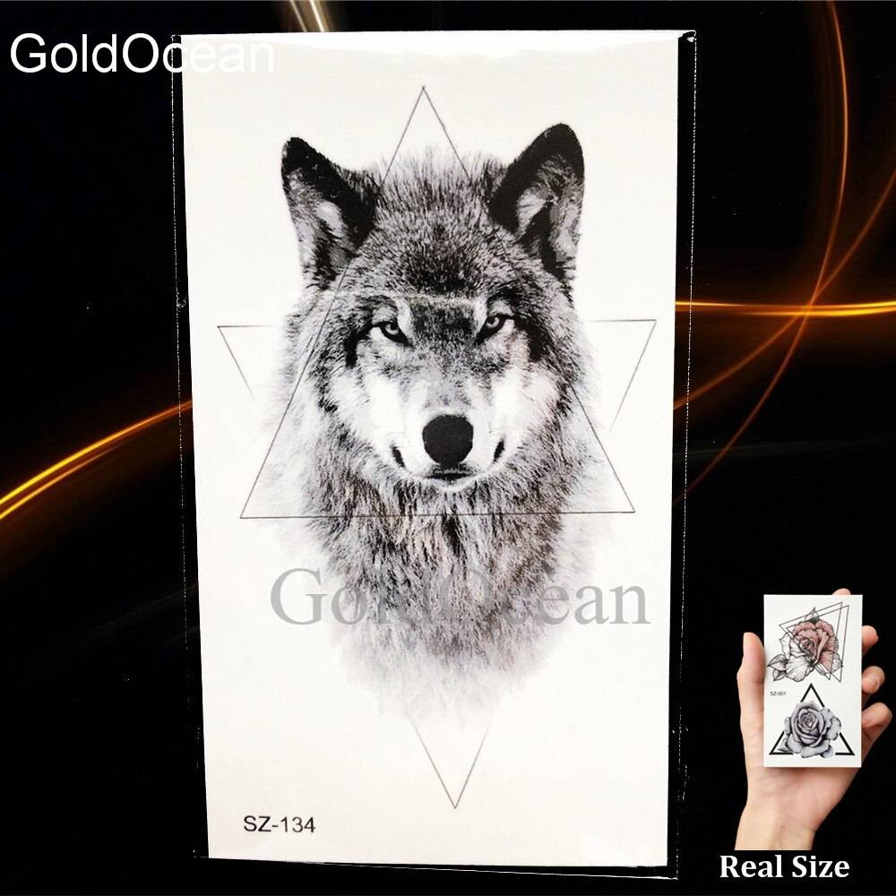 タトゥー シール コスプレ ファッション 防水 インスタント かっこいい オオカミ 狼 HSZ122 - 画像16