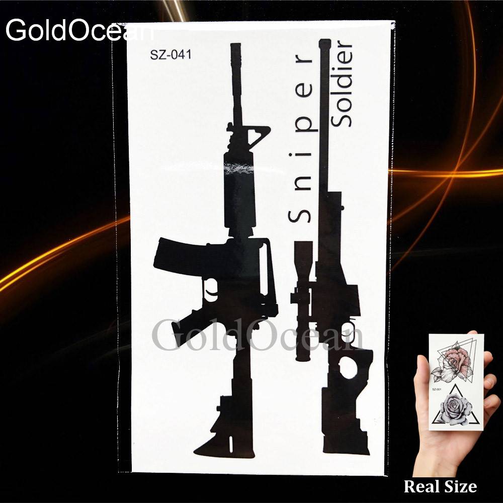 タトゥー シール コスプレ ファッション 防水 インスタント かっこいい オオカミ 狼 HSZ122 - 画像4