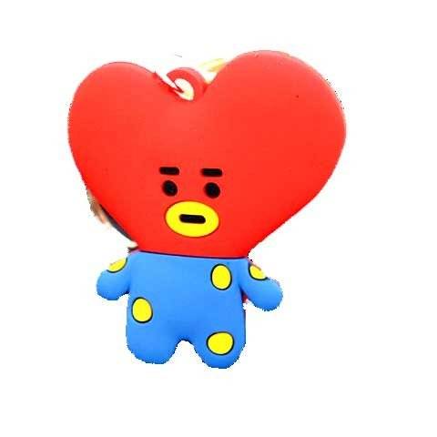 BTS キーホルダー 防弾少年 キャラクター シリコン BTS 韓国 韓流 KPOP  TATAハート