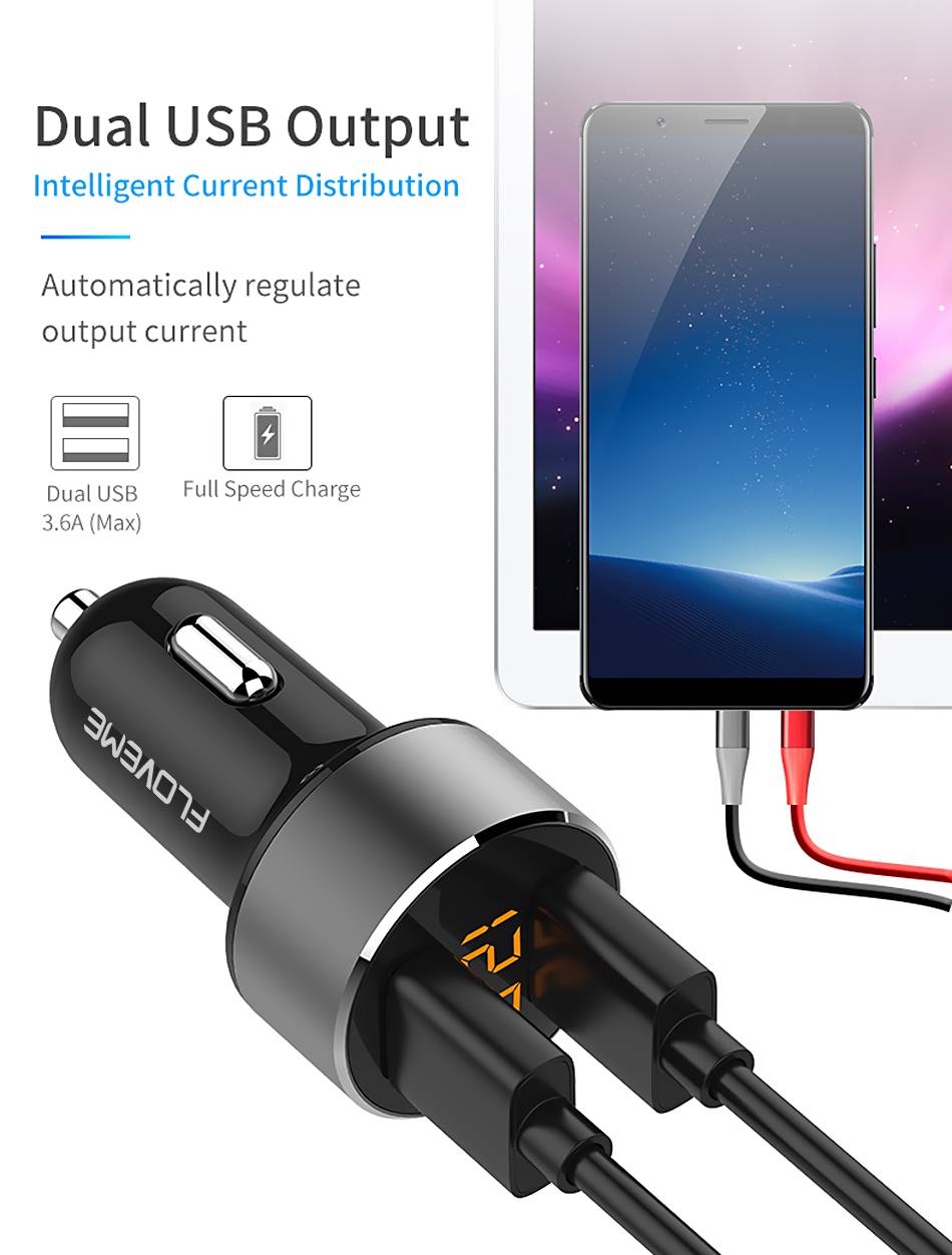 車 充電器 デュアル USB 急速充電 シガーライター車 Xiaomi サムスン  - 画像3