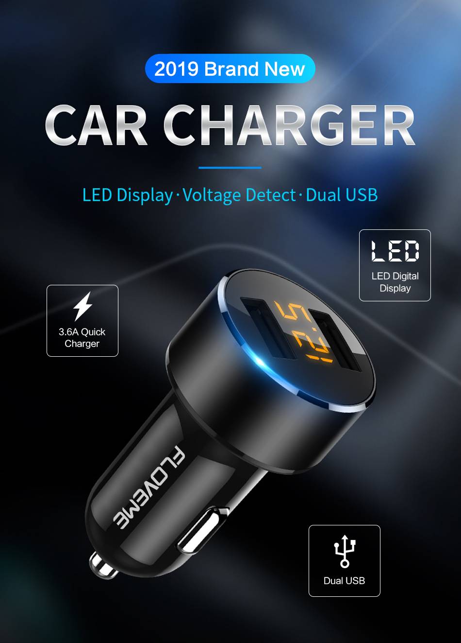 車 充電器 デュアル USB 急速充電 シガーライター車 Xiaomi サムスン  - 画像4