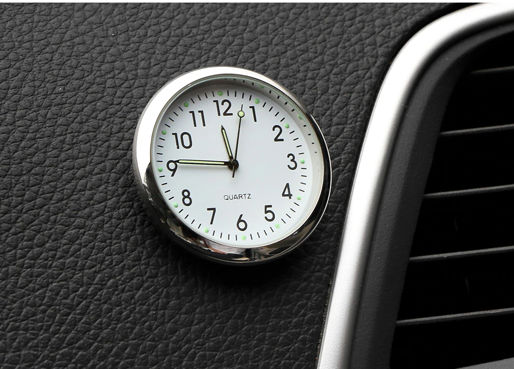 車の時計 ミニ 自動車 アナログ時計 クォーツ時計 自動車スタイリングアクセサリー ダッシュボード - 画像3