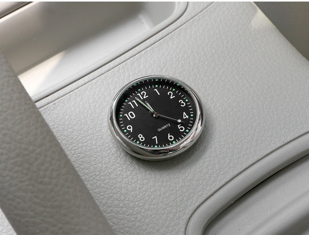 車の時計 ミニ 自動車 アナログ時計 クォーツ時計 自動車スタイリングアクセサリー ダッシュボード - 画像4