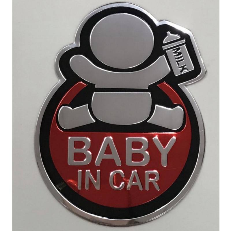 ベビーインカー ステッカー baby in car アルミステッカー 赤ちゃんが乗っています 赤ちゃん 車 - 画像3