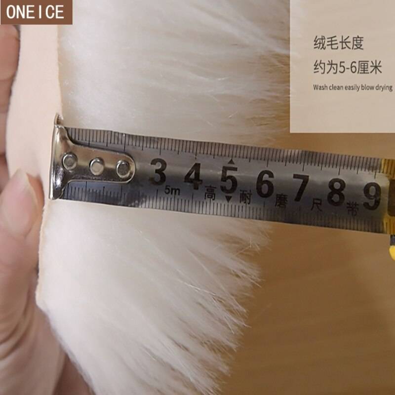 30*30cm ソフトシープスキンカーペット クッションカバー ベッドルーム ウォームカーペット ロングヘアシート ファーフロアマット|ラグ|  - 画像2