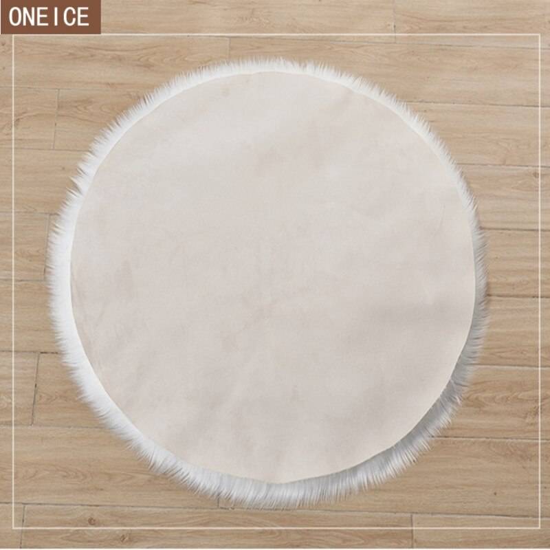 30*30cm ソフトシープスキンカーペット クッションカバー ベッドルーム ウォームカーペット ロングヘアシート ファーフロアマット|ラグ|  - 画像3