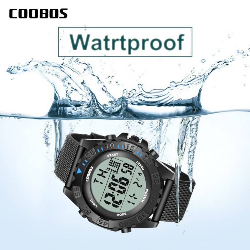 男性用 スポーツ ウォッチ ミリタリー デジタル 腕時計 生活防水 デイトウィーク ディスプレイ 日付表示 - 画像4