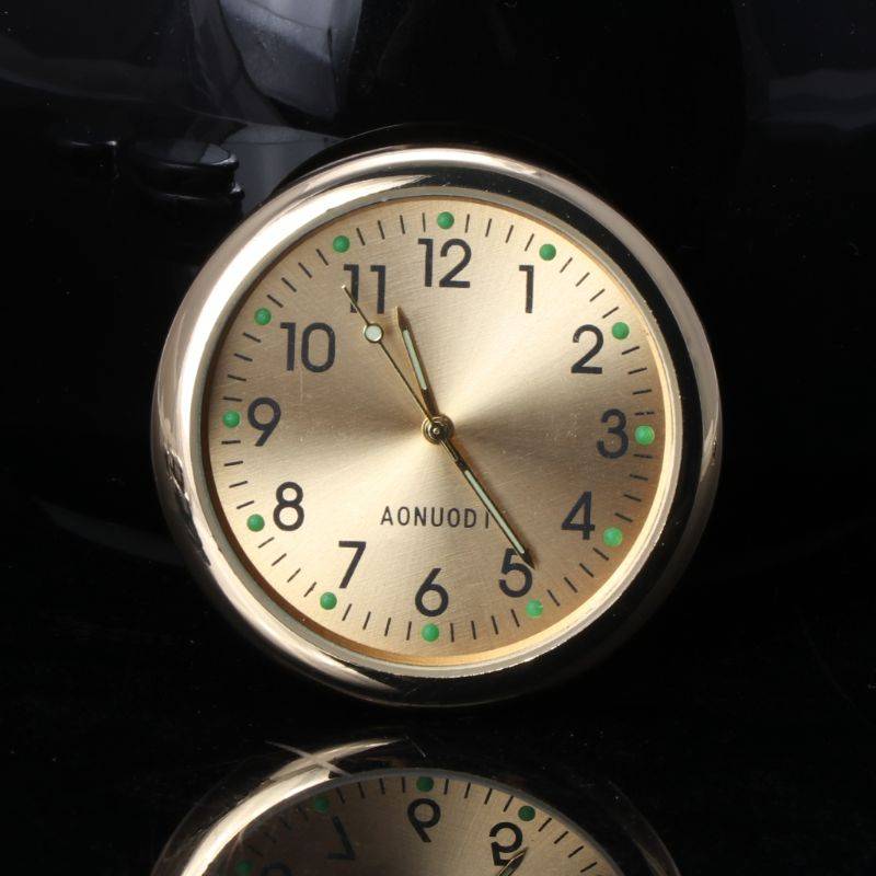 車 アナログ時計 電子時計 ダッシュボード ユニバーサル カークロック スティック SUV 車 夜光  OBK - 画像3