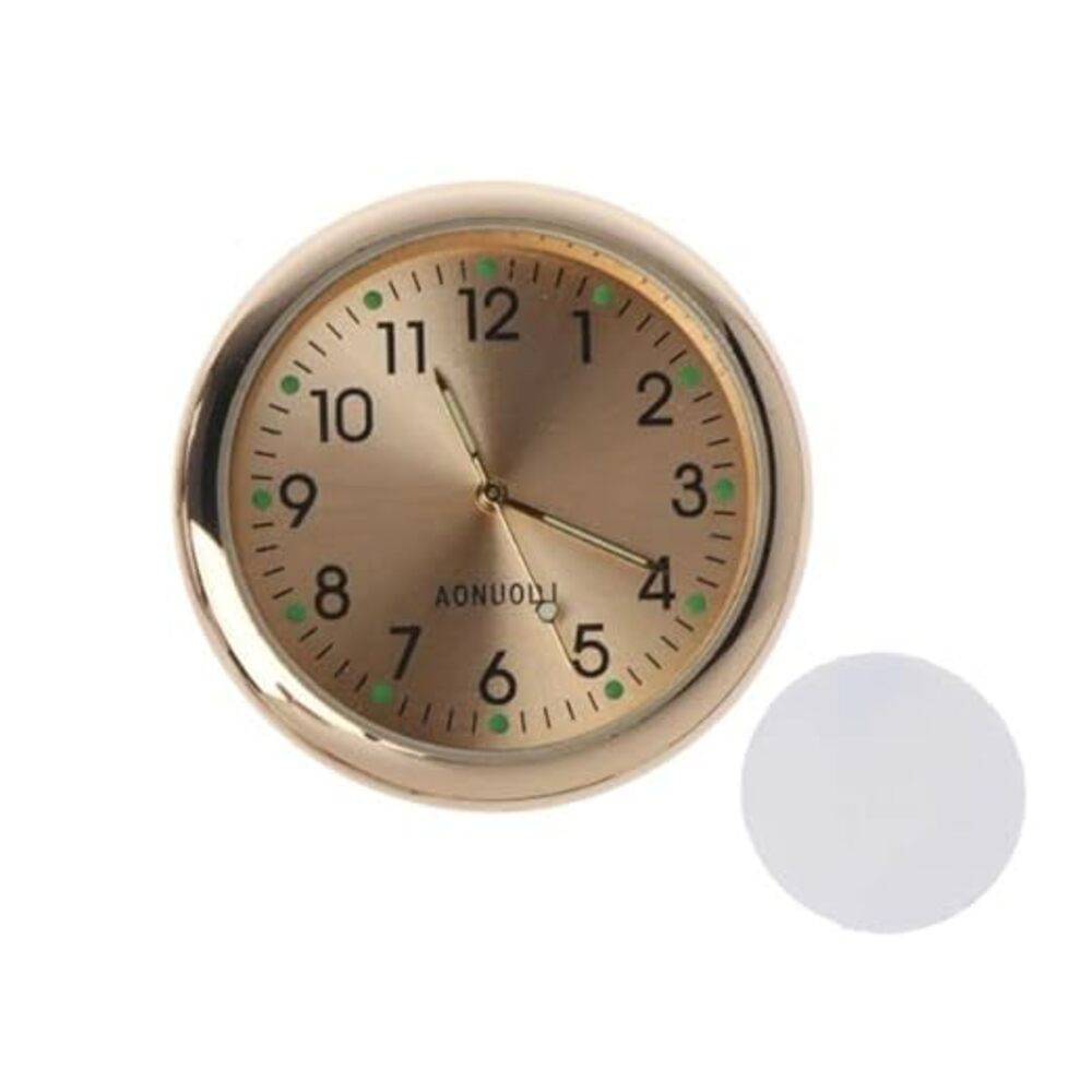 車 時計 ダッシュボード ユニバーサル カークロック 簡単取り付け SUV 夜光  金