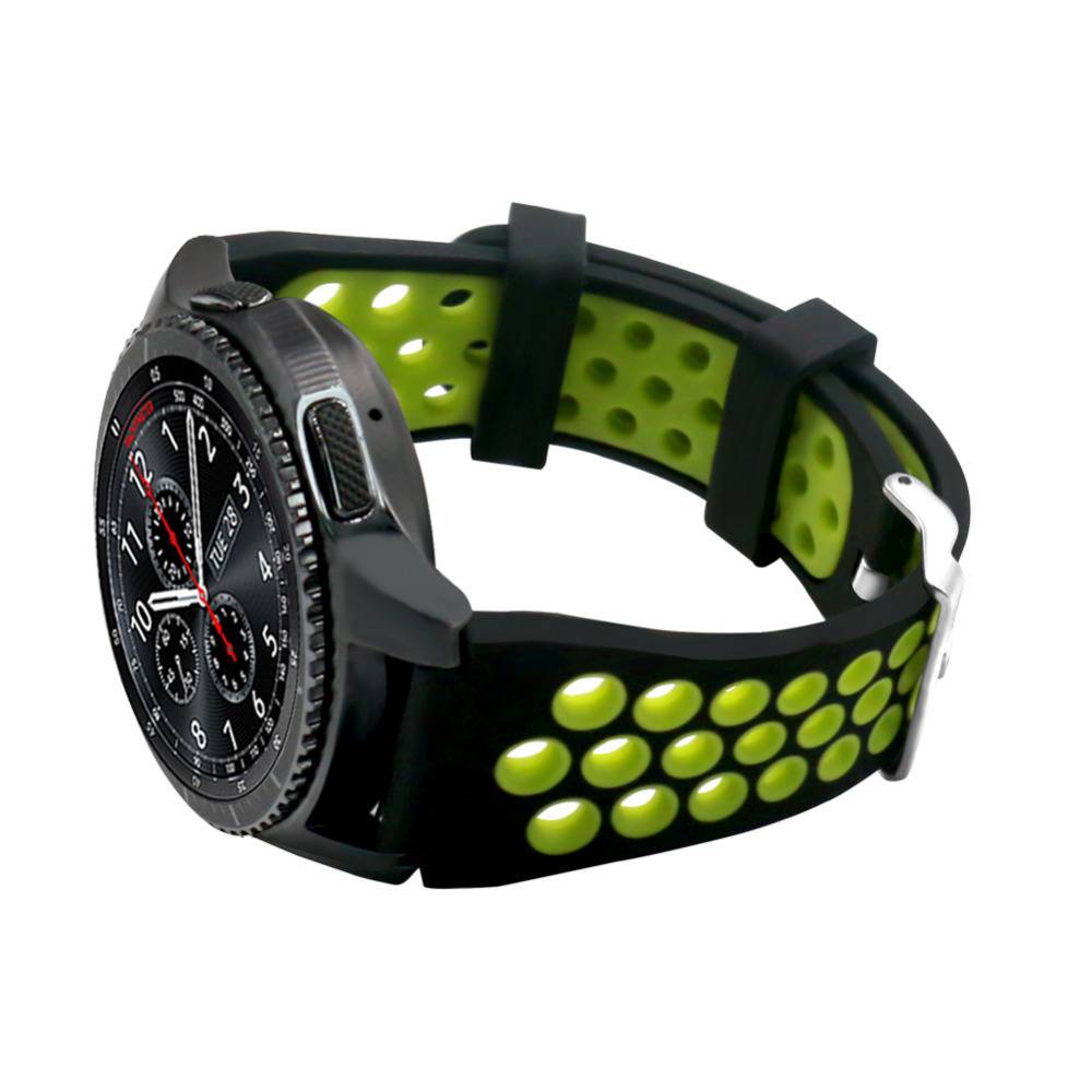 スマートウォッチ 交換用ベルト22mm　緑黒 - 画像2