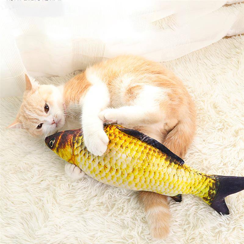 猫 おもちゃ 魚 ぬいぐるみ 猫じゃらし ペット フィッシュ キャット かわいい オレンジ クマノミ - 画像4
