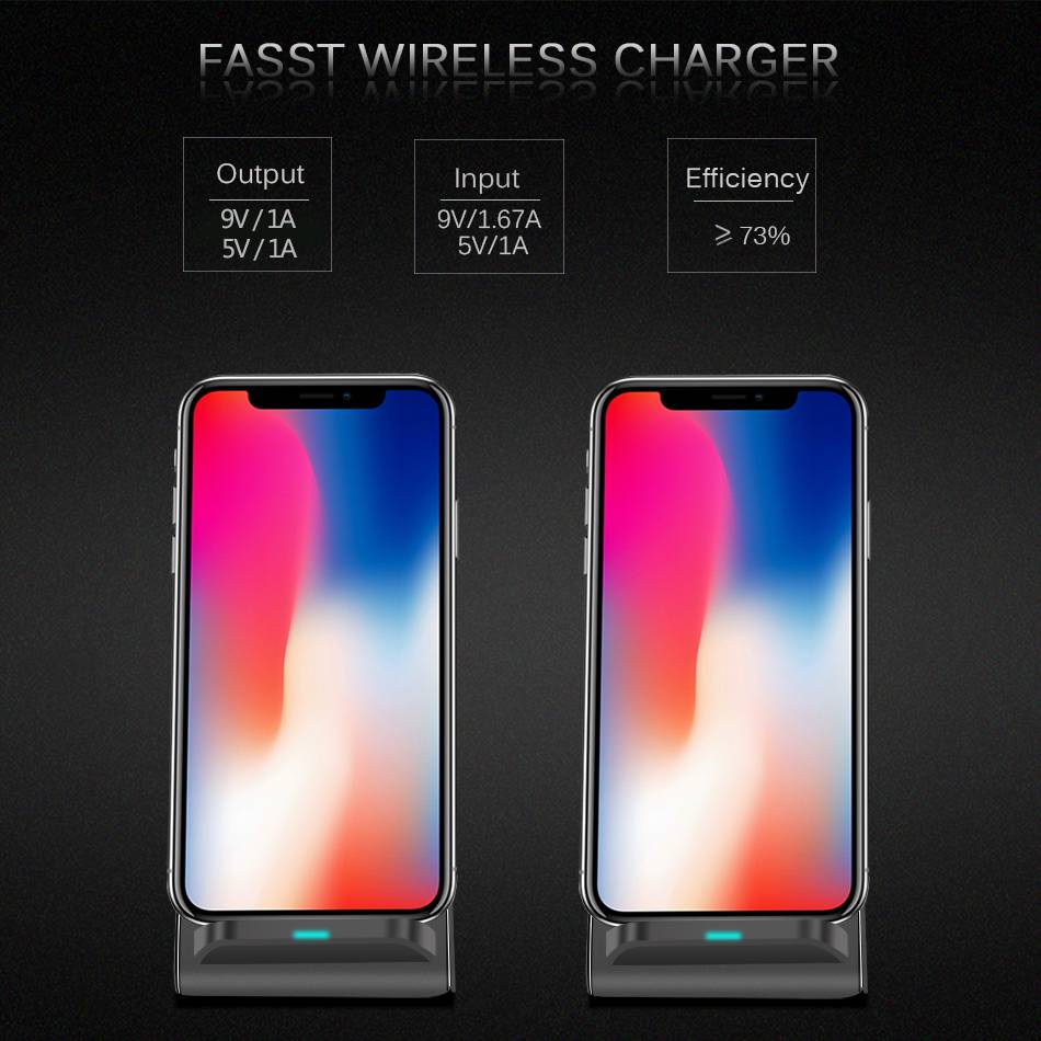 ワイヤレス 充電スタンド 急速充電 縦置き横置き対応 Galaxy 対応 無線充電器 充電 デスク - 画像7