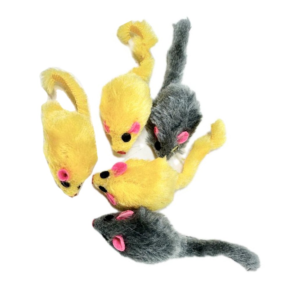 猫 おもちゃ ネズミ 5個セット ペット用品 鈴入り ふわふわ ぬいぐるみ 運動 ストレス解消 猫用 ランダム
