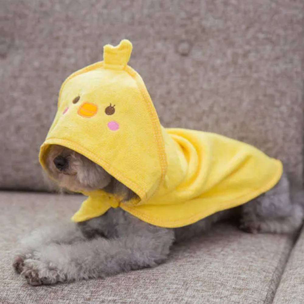 かわいい 可愛い 速乾 柔らかい ペット用 薄手 猫用 暖かい 犬用  ひよこMサイズ - 画像2