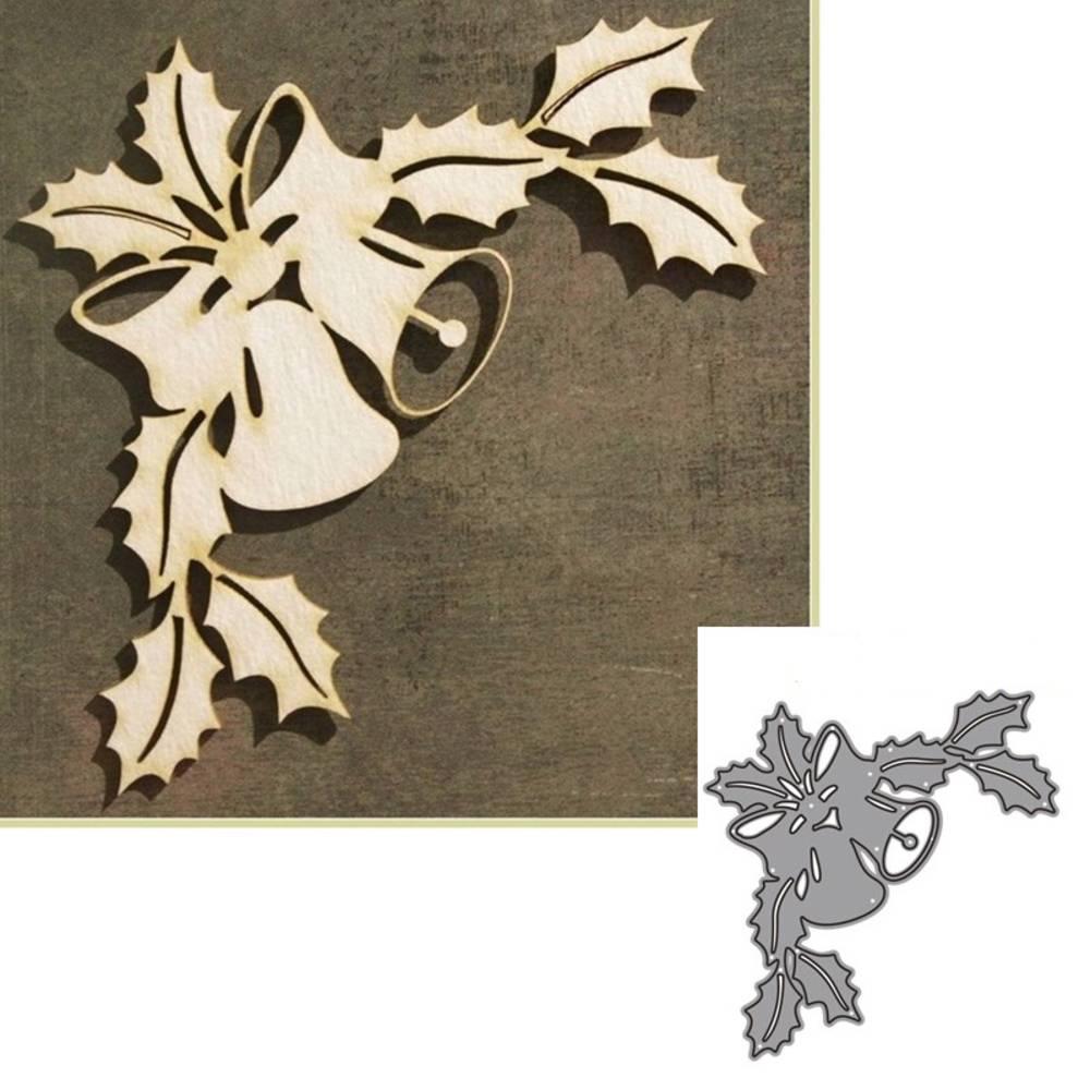 クリスマスベル カッティングダイ 金属製 ダイカット スクラップブッキング ペーパークラフト 装飾用