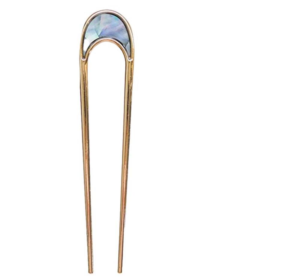 簪 かんざし ヘアピン レディース 髪飾り ステンドグラス かわいい 和装 着物 浴衣 洋装 D-4青 