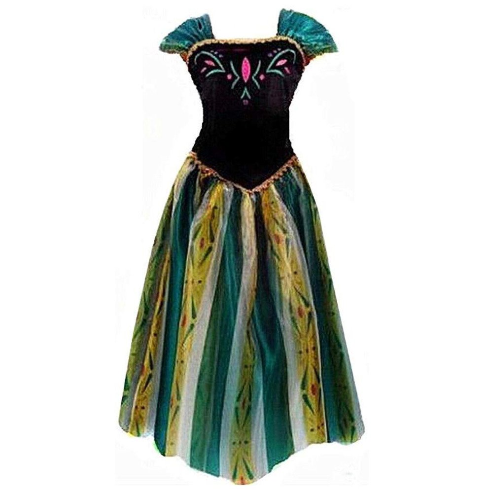 アナと雪の女王 プリンセス アナ アナドレス 戴冠式 コスチューム コスプレ 大人用 Mサイズ